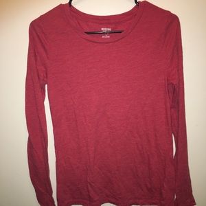 Red long sleeve top